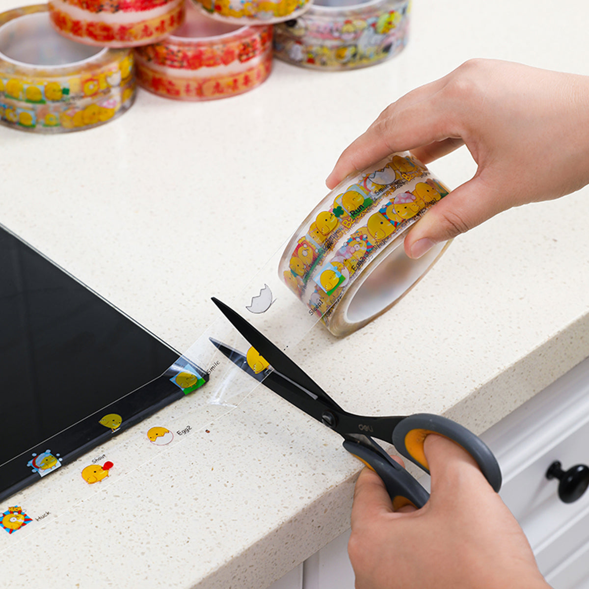 HASTHIP PVC Waterproof Self Adhesive Caulk Tape, Tape for Kitchen Sink Corner Line, Bathtub Caulk Sealing Strip Tape for Kitchen, Bathroom Caulking Tape, Floor Edge Protector, 1.65 inch x 118 inch HASTHIP PVC Waterproof Self Adhesive Caulk Tape, Tape for Kitchen Sink Corner Line, Bathtub Caulk Sealing Strip Tape for Kitchen, Bathroom Caulking Tape, Floor Edge Protector, 1.65 inch x 118 inch